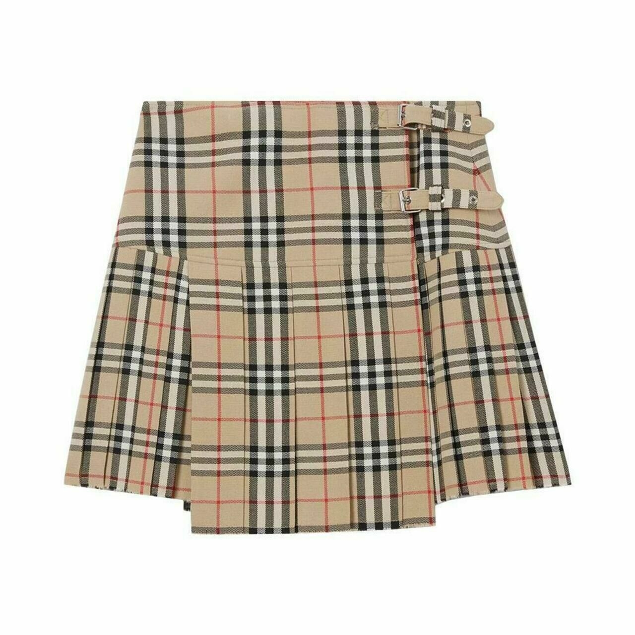 Vintage Check Wool Kilt Archive Beige