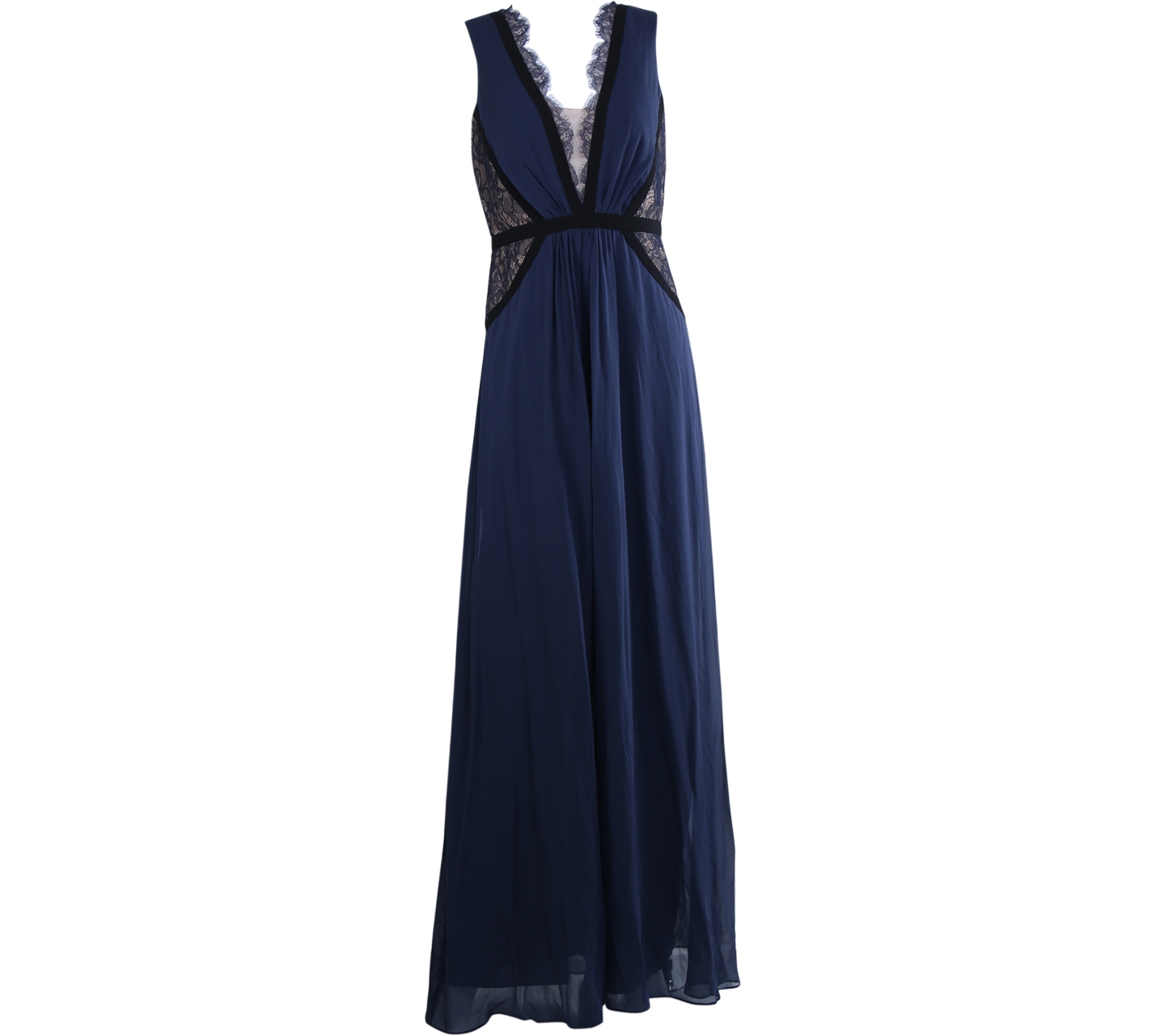 BCBG Maxazria Dark Blue Klarissa Long Dress