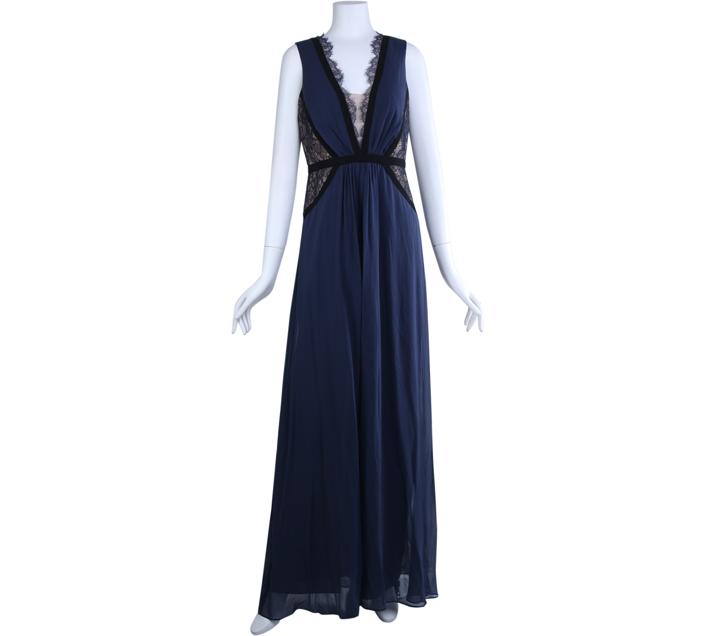 BCBG Maxazria Dark Blue Klarissa Long Dress