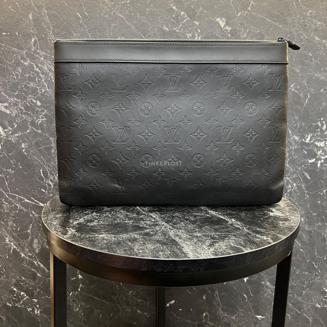 Louis Vuitton Discovery Black Leather Clutch