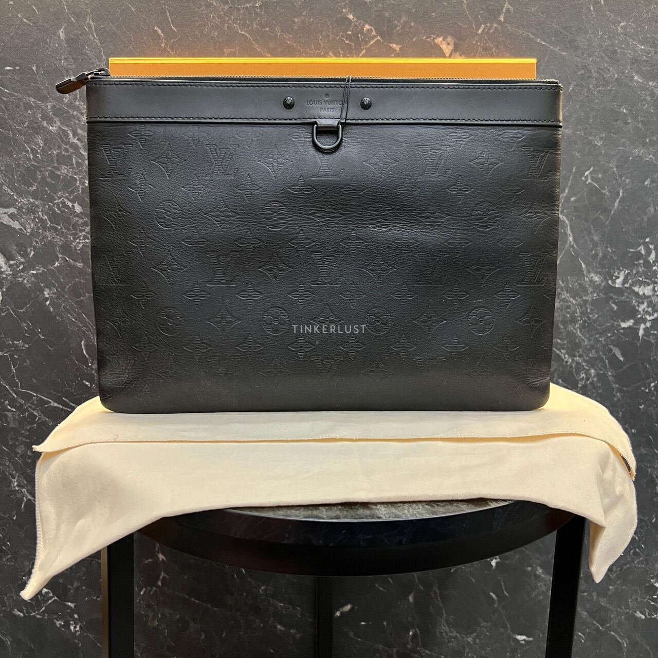 Louis Vuitton Discovery Black Leather Clutch