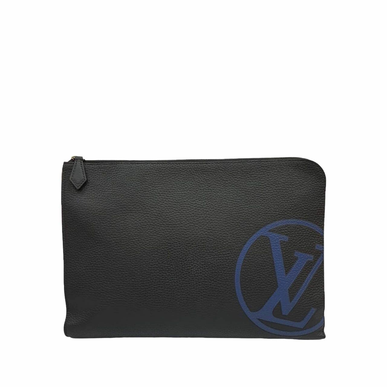 Louis Vuitton Leather Pochette Clutch Black