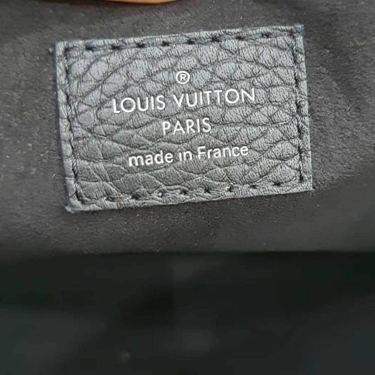 Louis Vuitton Leather Pochette Clutch Black