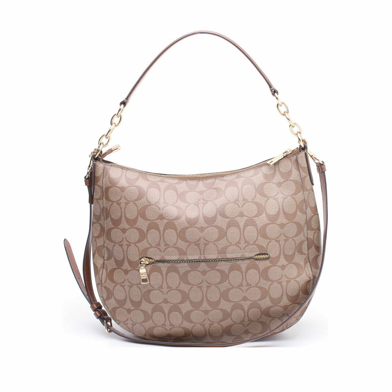 Coach Brown Elle Hobo in Signature Canvas Shoulder Bag