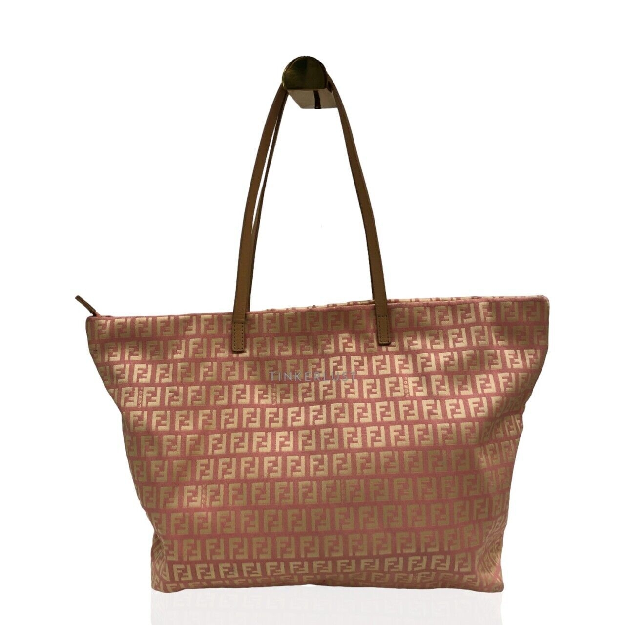 Fendi FF Canvas In Pink Tote Bag