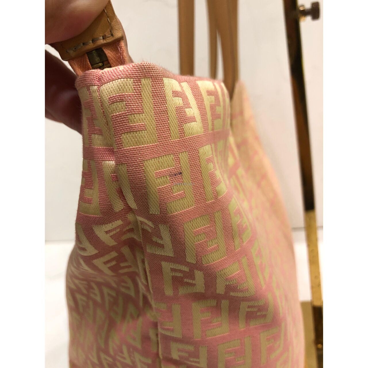 Fendi FF Canvas In Pink Tote Bag