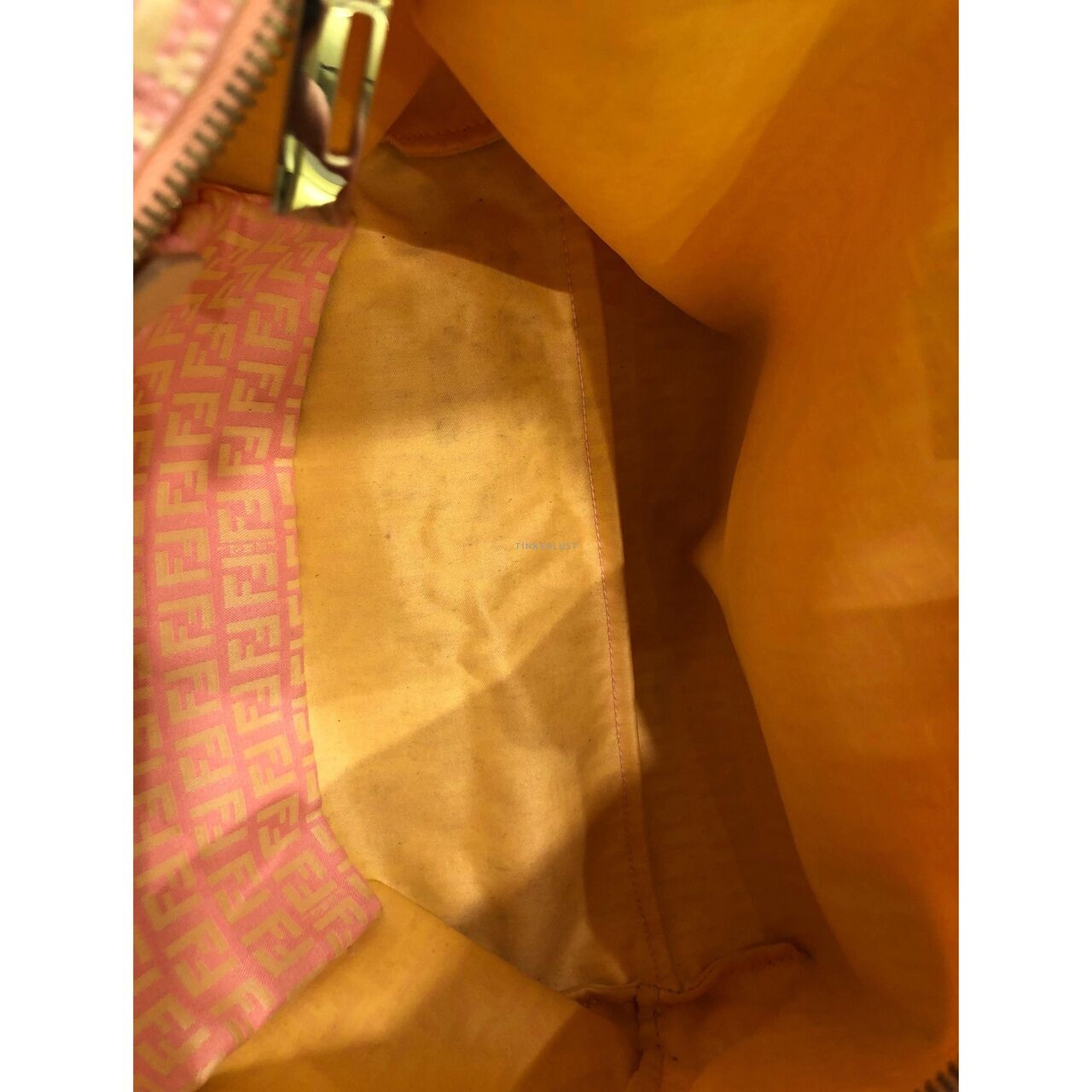 Fendi FF Canvas In Pink Tote Bag