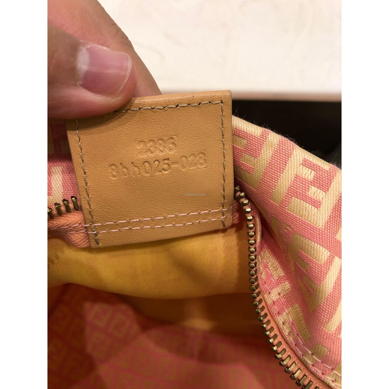 Fendi FF Canvas In Pink Tote Bag