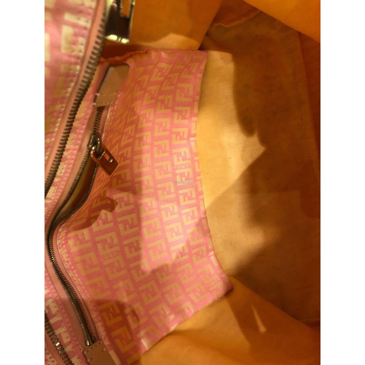 Fendi FF Canvas In Pink Tote Bag