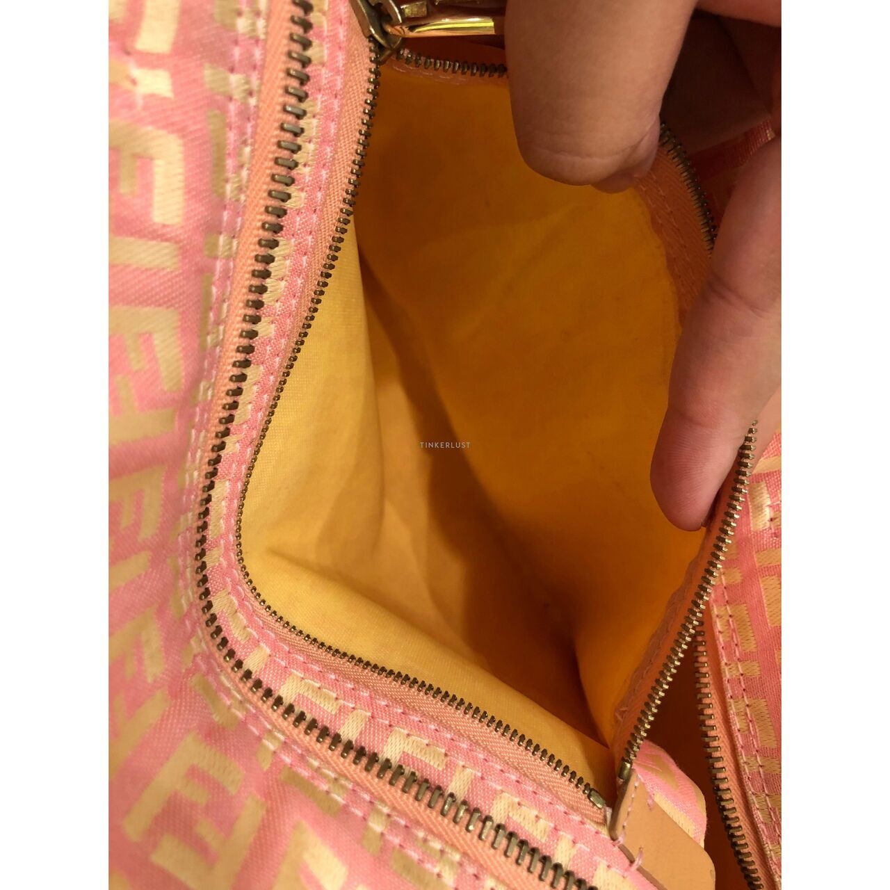 Fendi FF Canvas In Pink Tote Bag