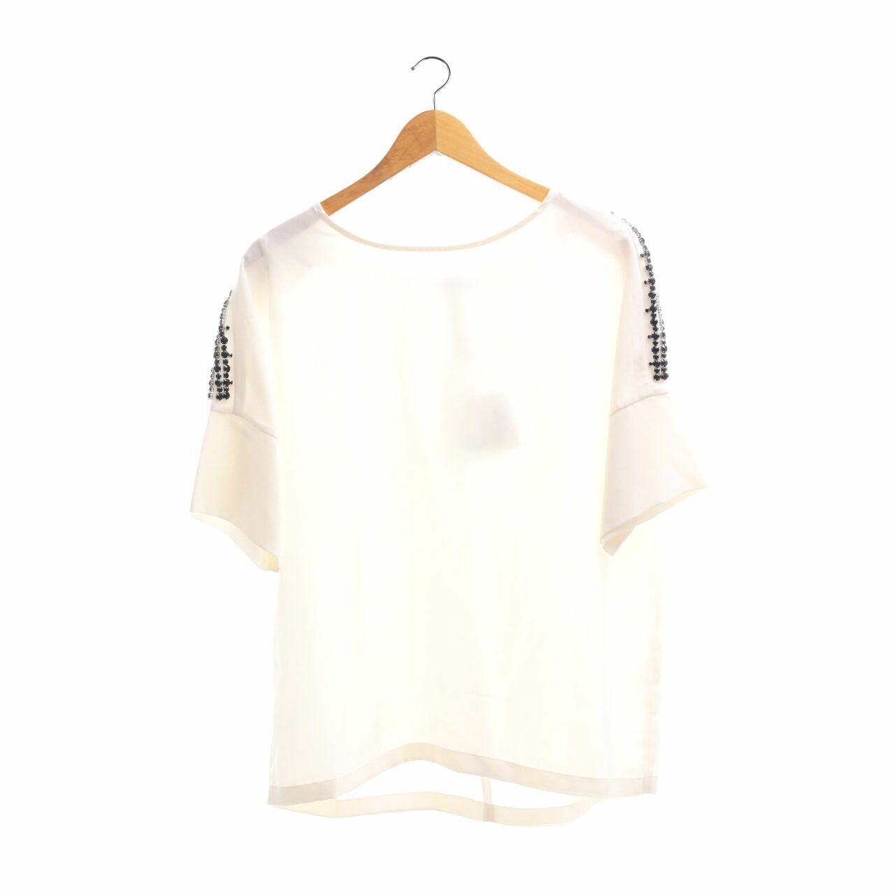 Calvin Klein Ladies Dolman With RheistCream Blouse