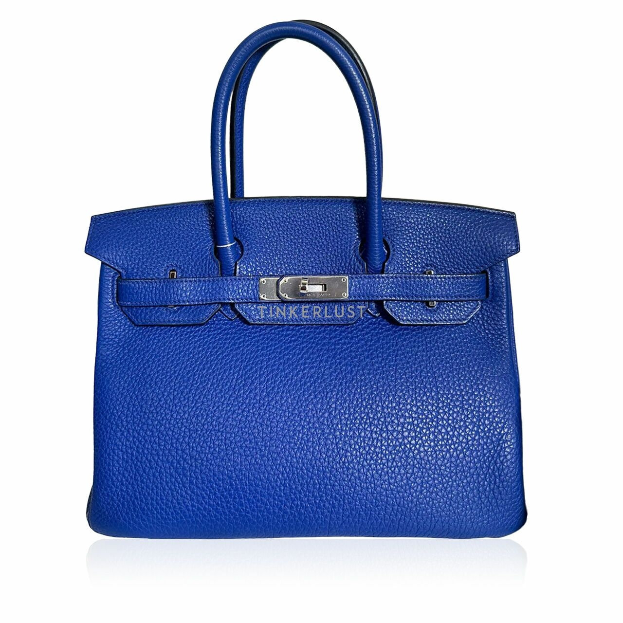 Hermes Birkin 30 Blue Electric Clemence PHW  #O Handbag