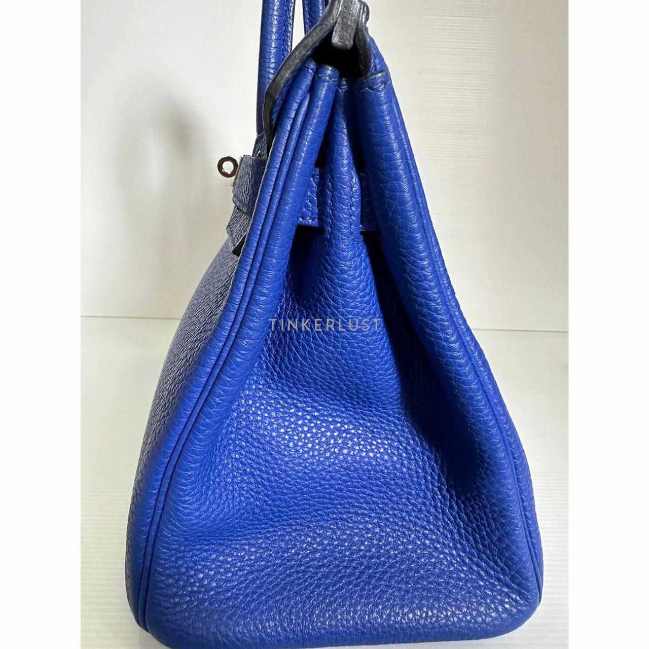 Hermes Birkin 30 Blue Electric Clemence PHW  #O Handbag