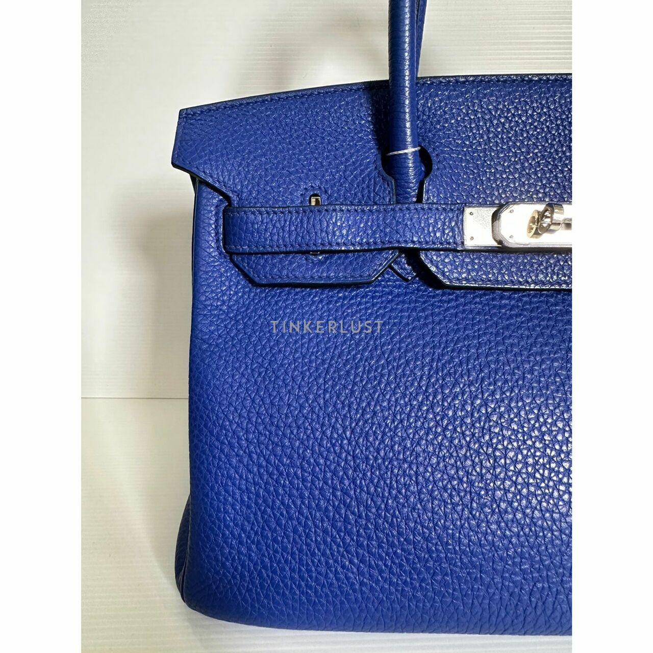 Hermes Birkin 30 Blue Electric Clemence PHW  #O Handbag