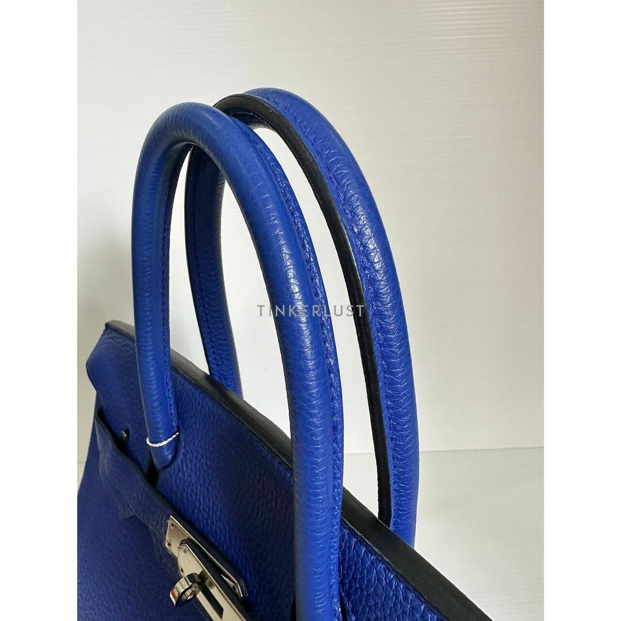 Hermes Birkin 30 Blue Electric Clemence PHW  #O Handbag