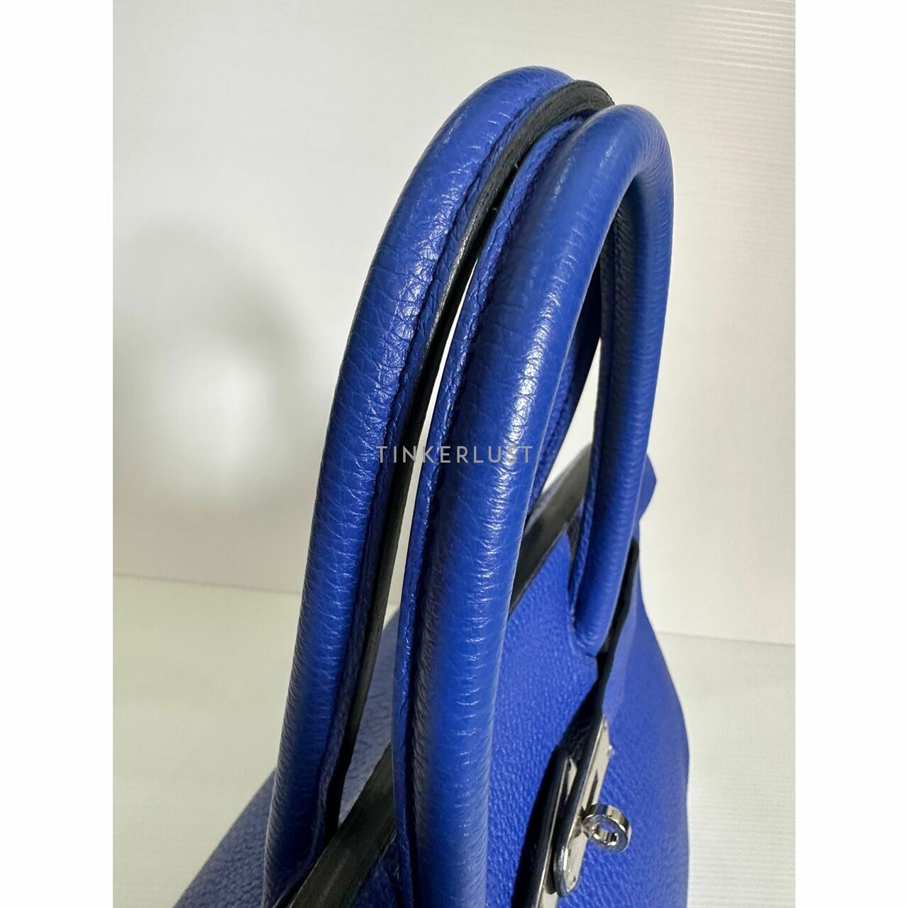 Hermes Birkin 30 Blue Electric Clemence PHW  #O Handbag