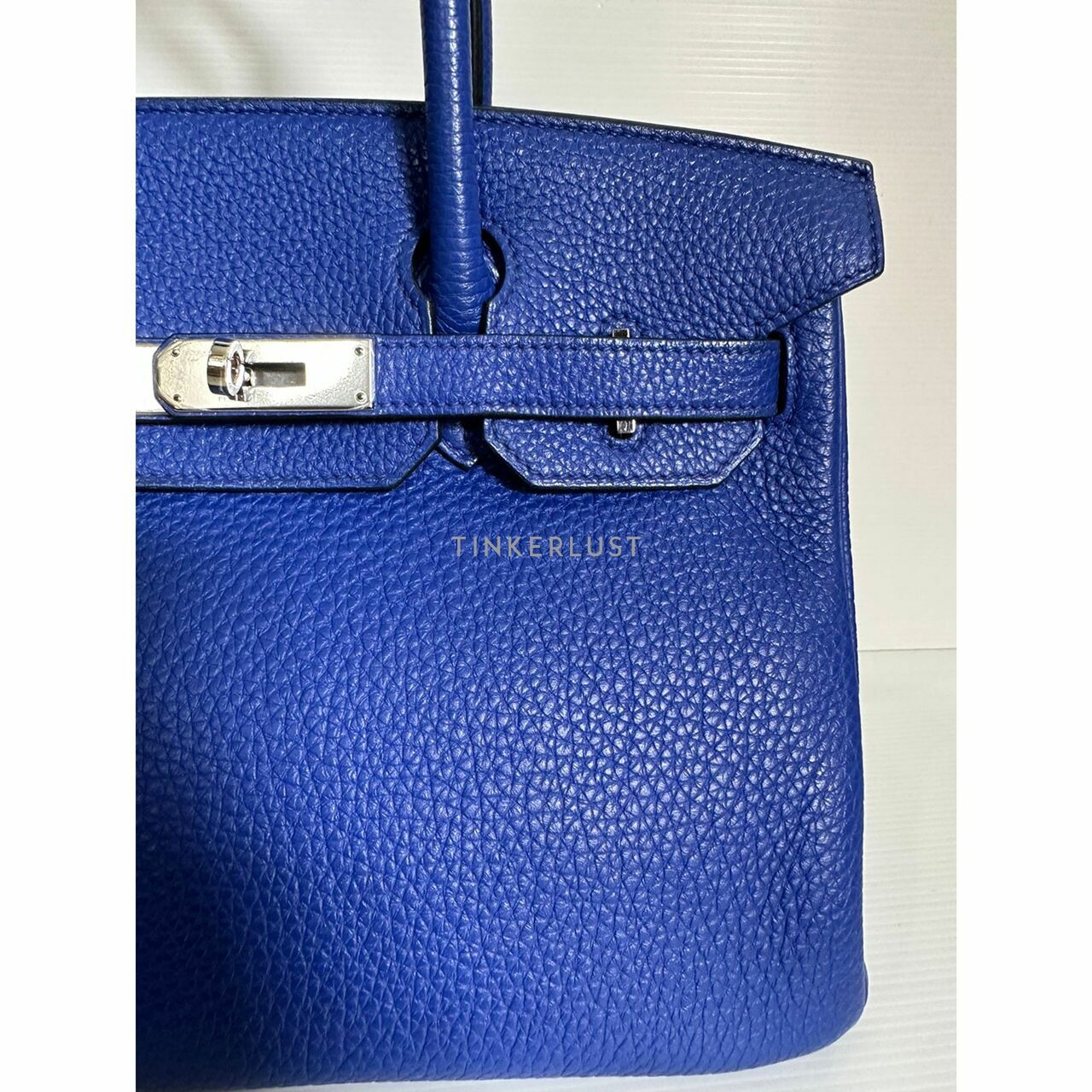 Hermes Birkin 30 Blue Electric Clemence PHW  #O Handbag