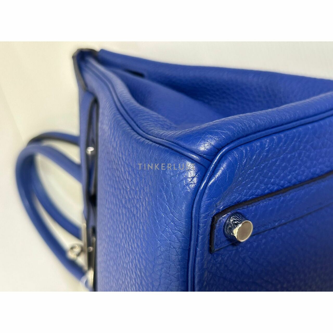 Hermes Birkin 30 Blue Electric Clemence PHW  #O Handbag