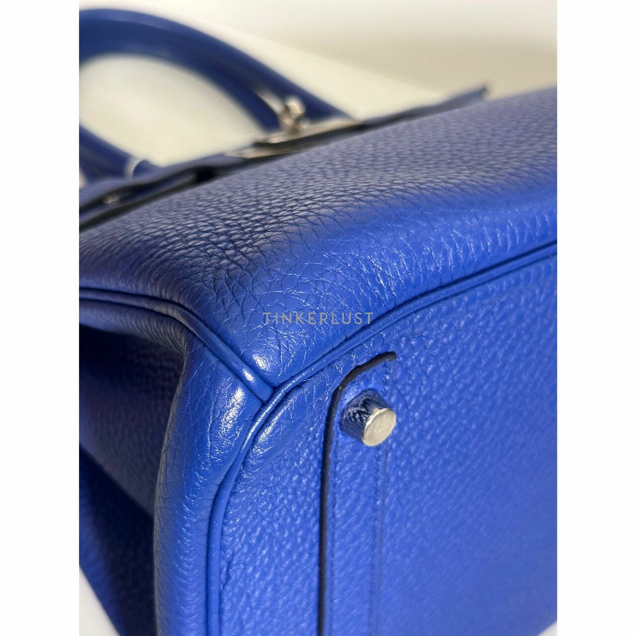 Hermes Birkin 30 Blue Electric Clemence PHW  #O Handbag