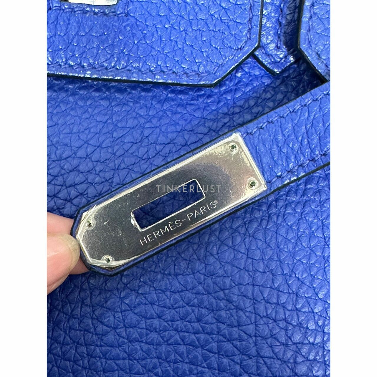 Hermes Birkin 30 Blue Electric Clemence PHW  #O Handbag