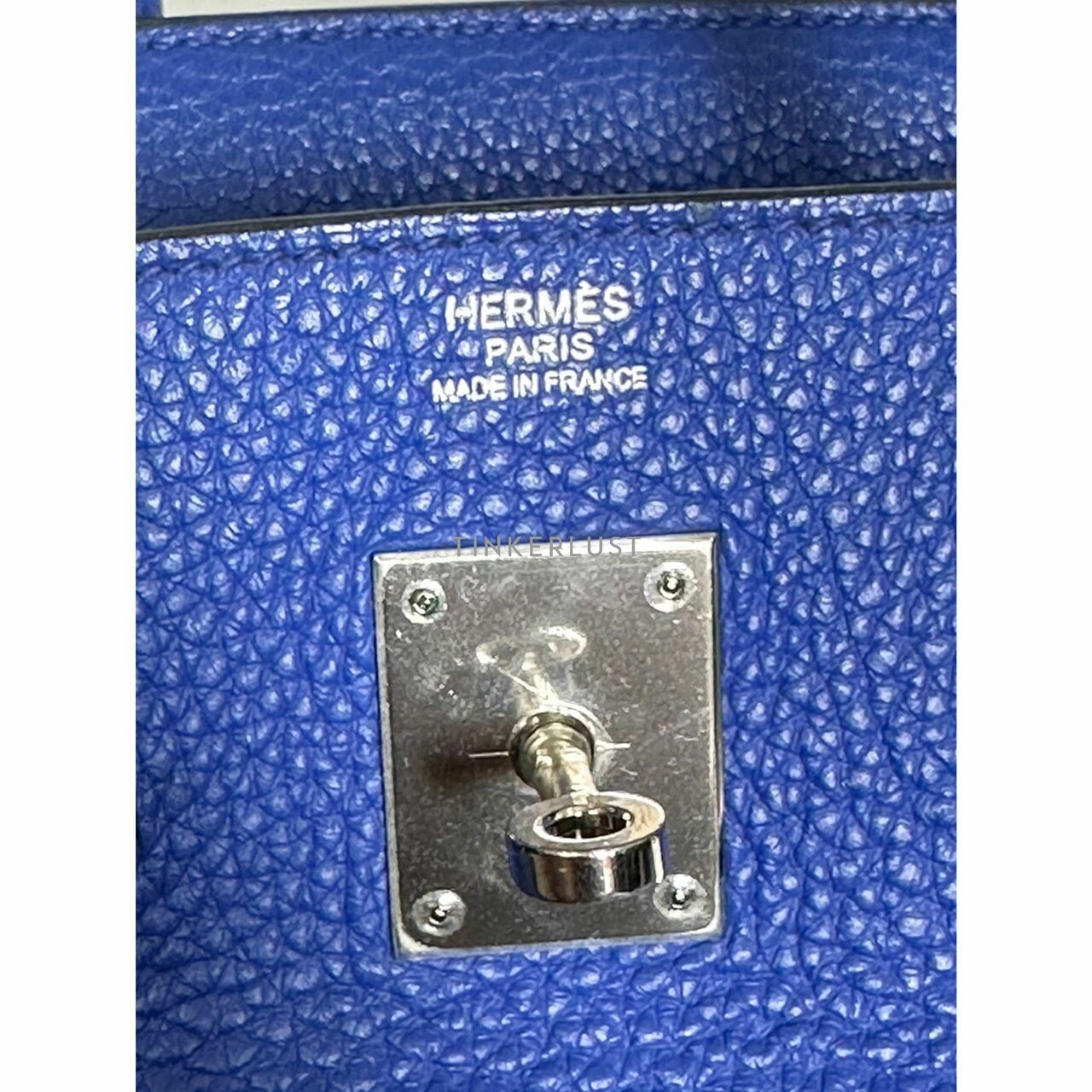 Hermes Birkin 30 Blue Electric Clemence PHW  #O Handbag