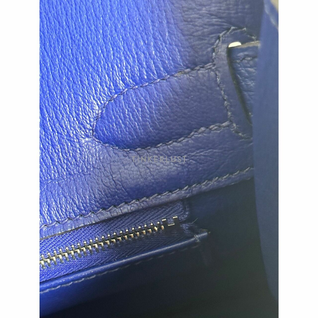 Hermes Birkin 30 Blue Electric Clemence PHW  #O Handbag