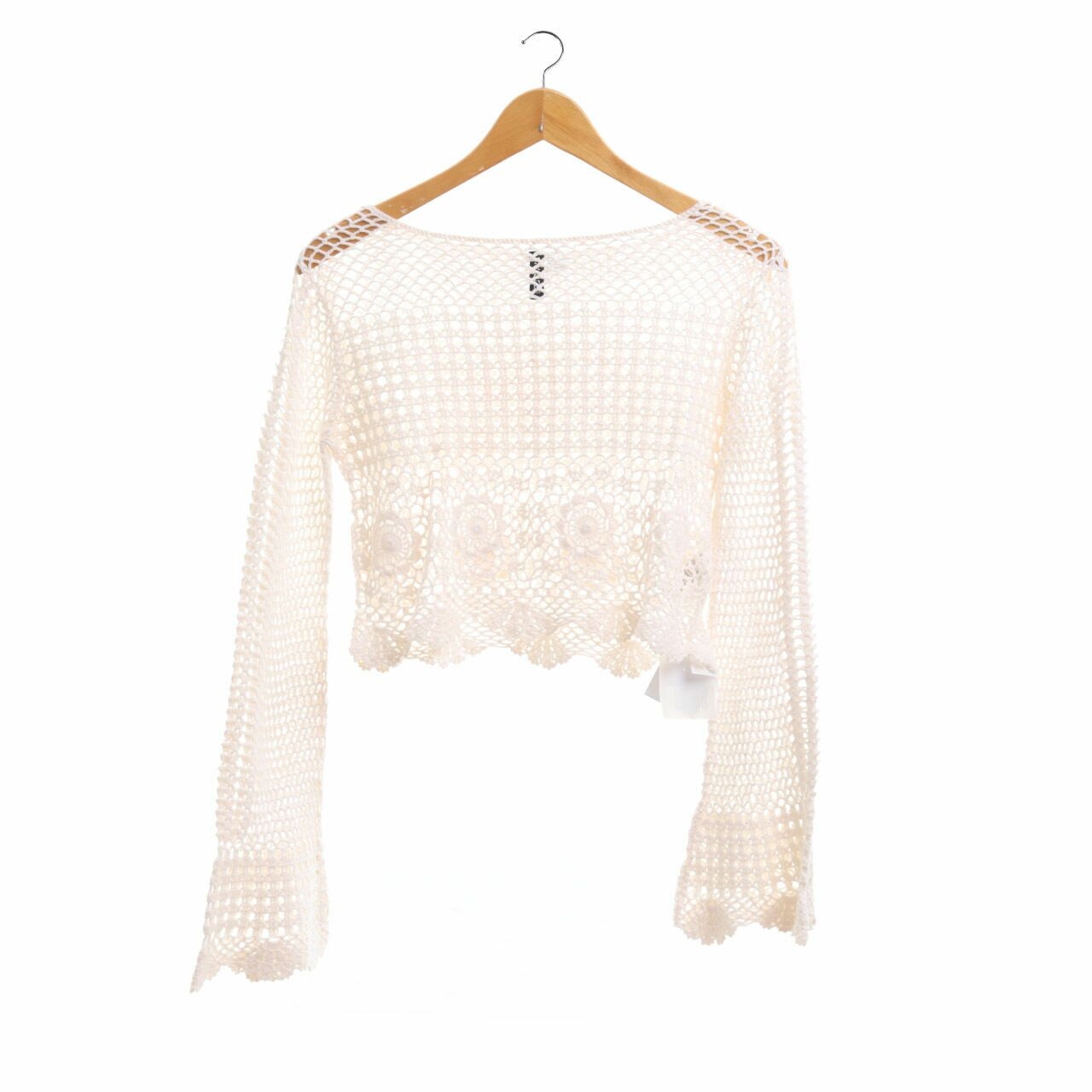 H&M Cream Crop Blouse