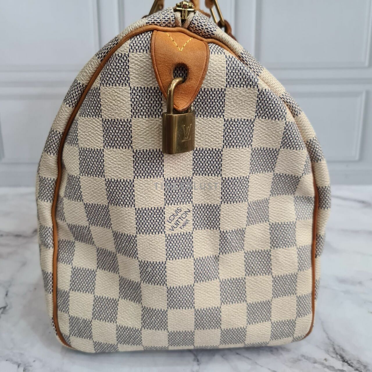 Louis Vuitton Speedy 30 Damier Azur 2008 Handbag