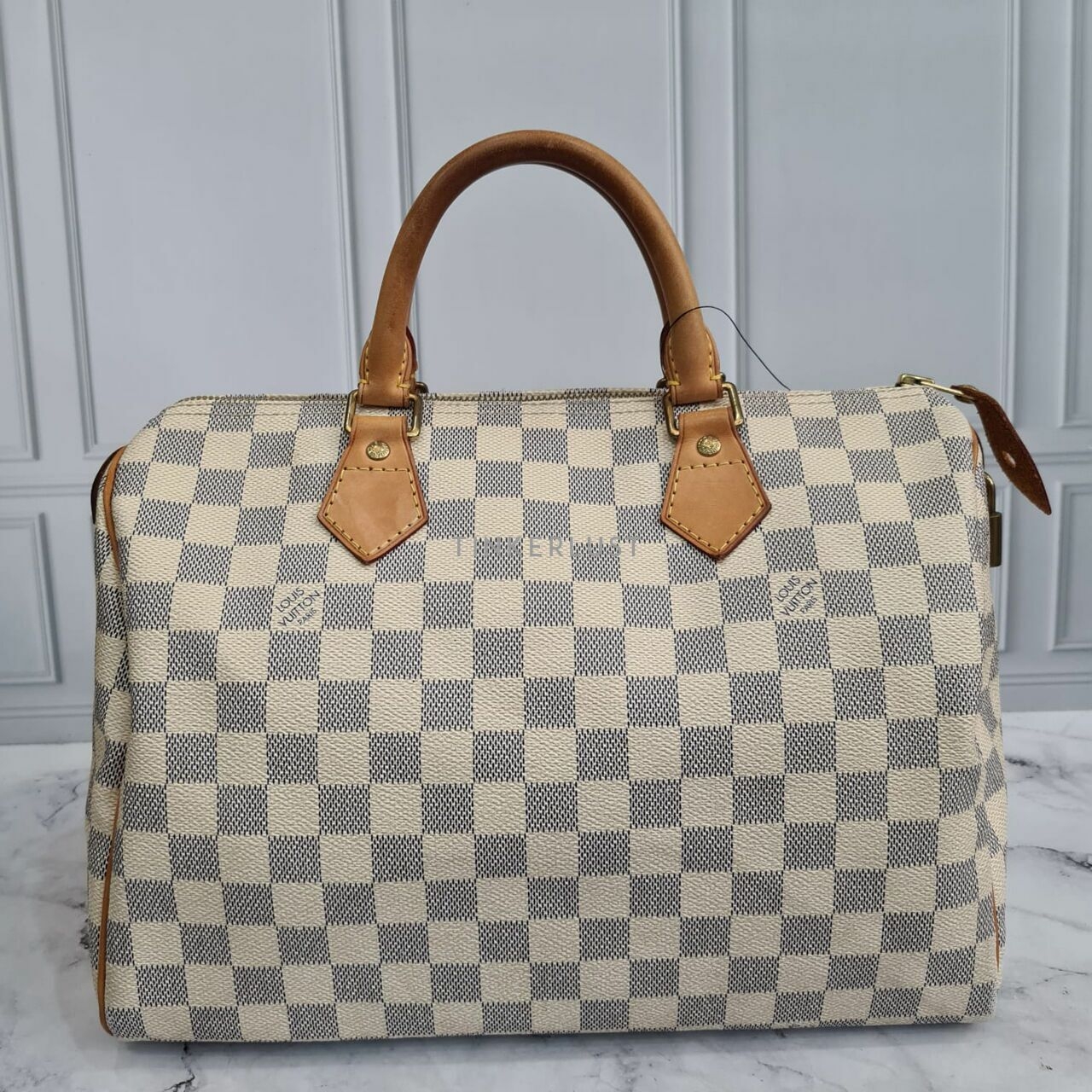 Louis Vuitton Speedy 30 Damier Azur 2008 Handbag