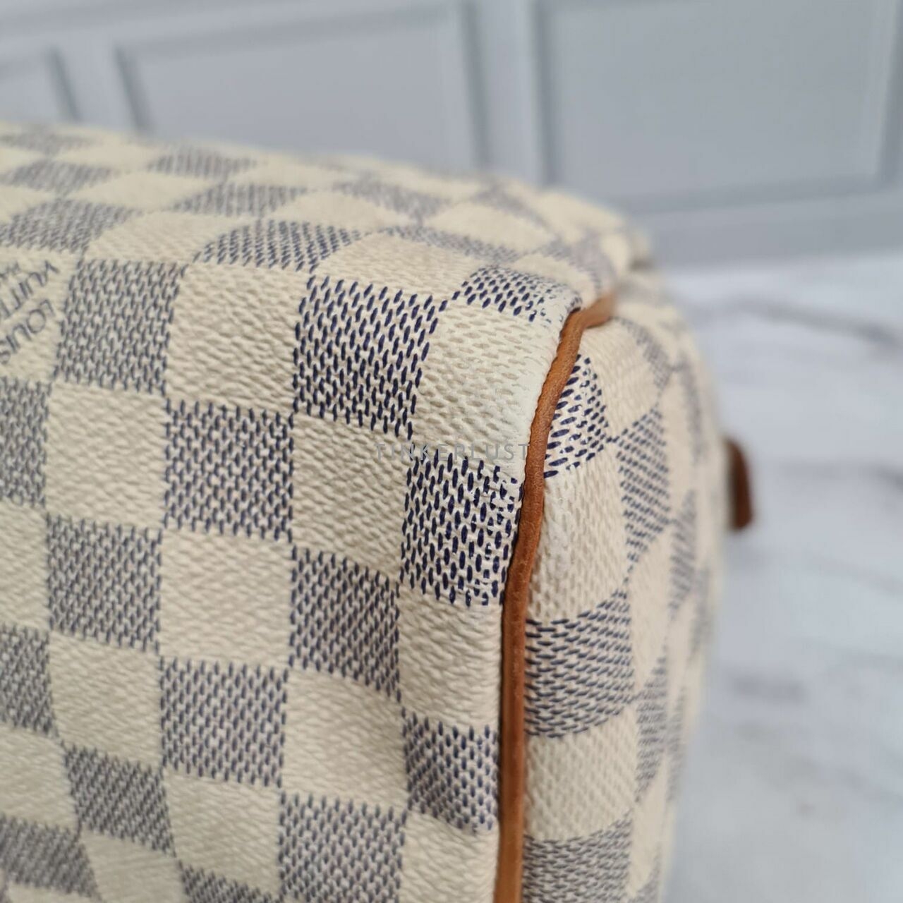 Louis Vuitton Speedy 30 Damier Azur 2008 Handbag