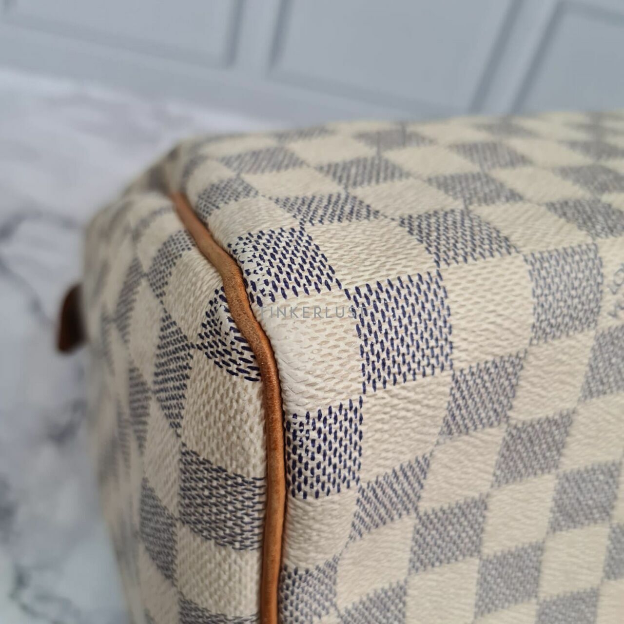 Louis Vuitton Speedy 30 Damier Azur 2008 Handbag