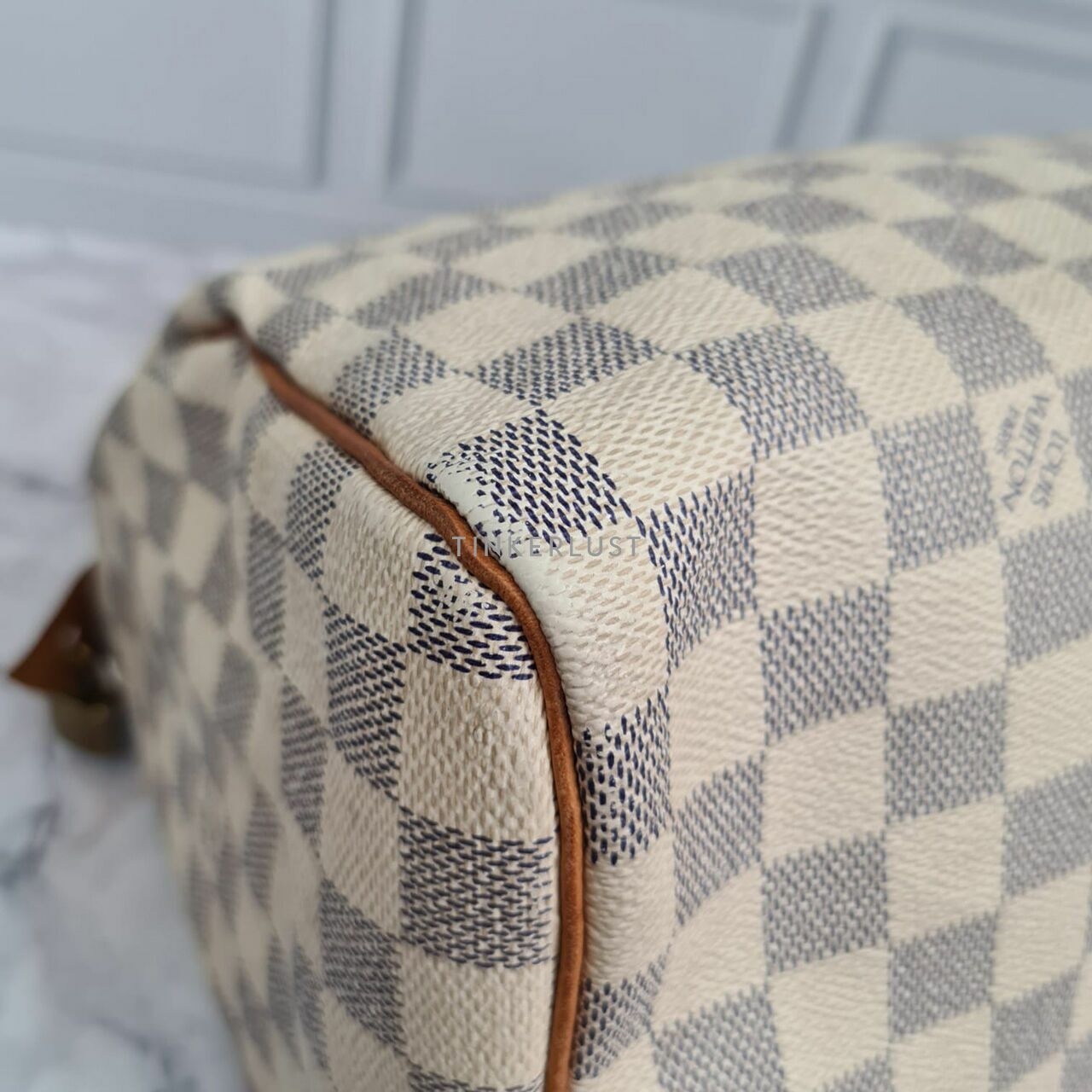 Louis Vuitton Speedy 30 Damier Azur 2008 Handbag