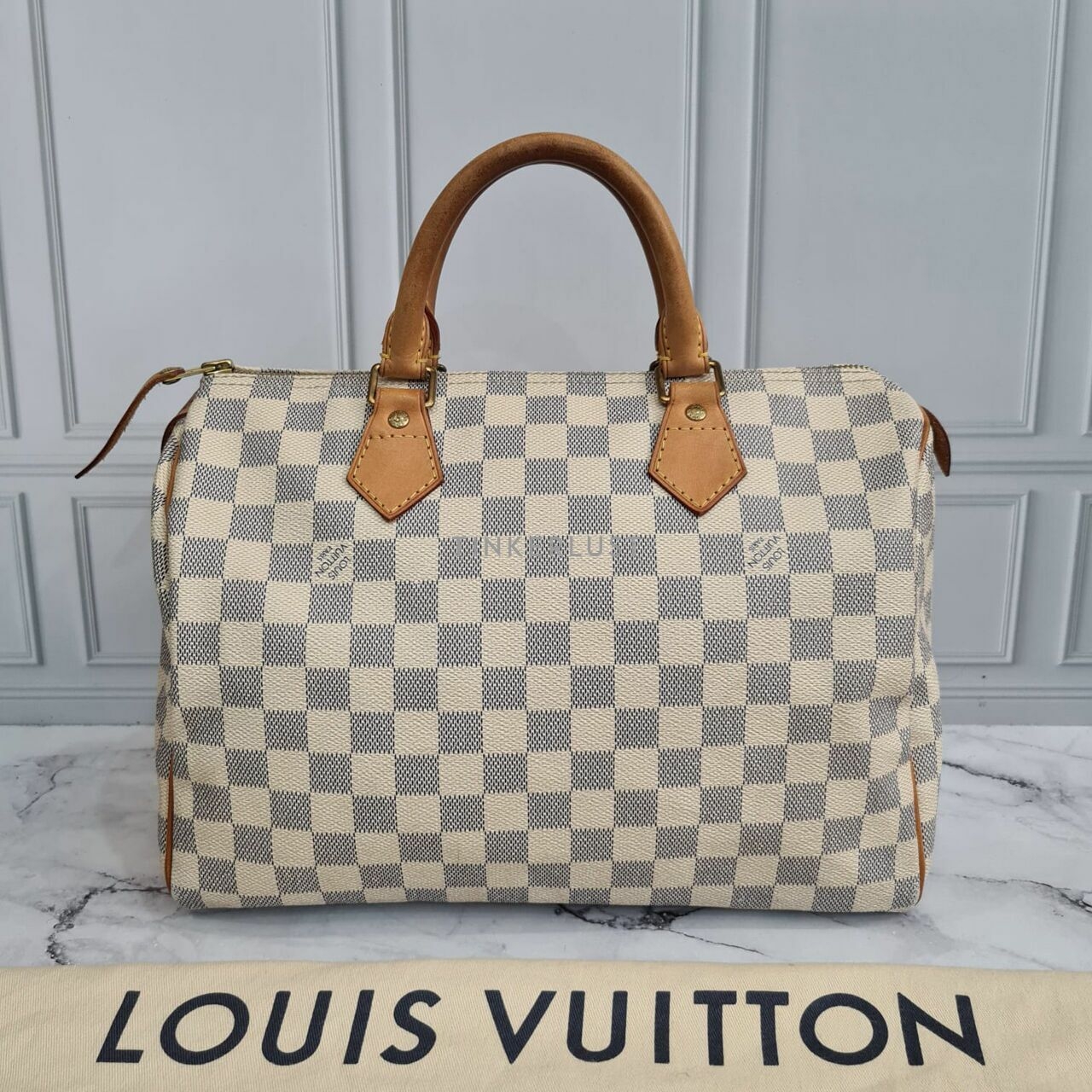 Louis Vuitton Speedy 30 Damier Azur 2008 Handbag