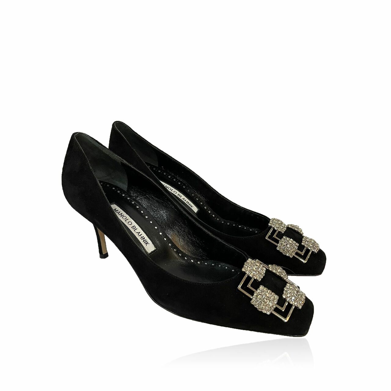 Manolo Blahnik Pumps Judith Suede Black Heels