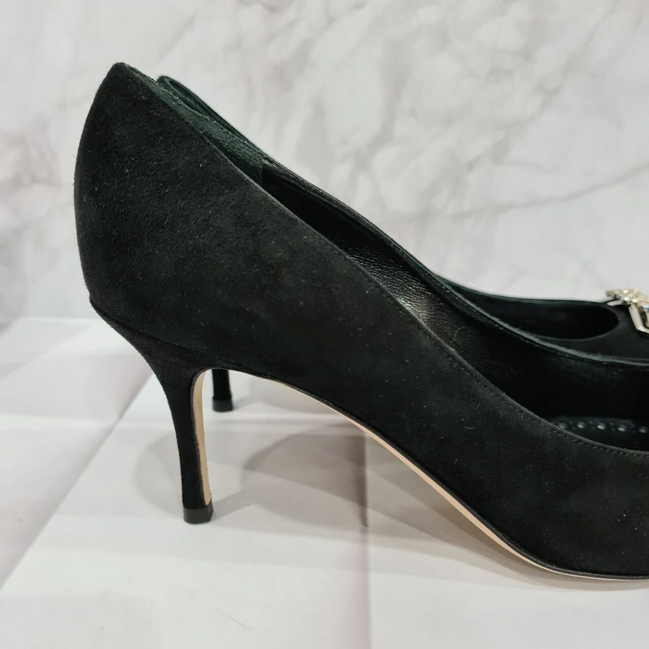 Manolo Blahnik Pumps Judith Suede Black Heels