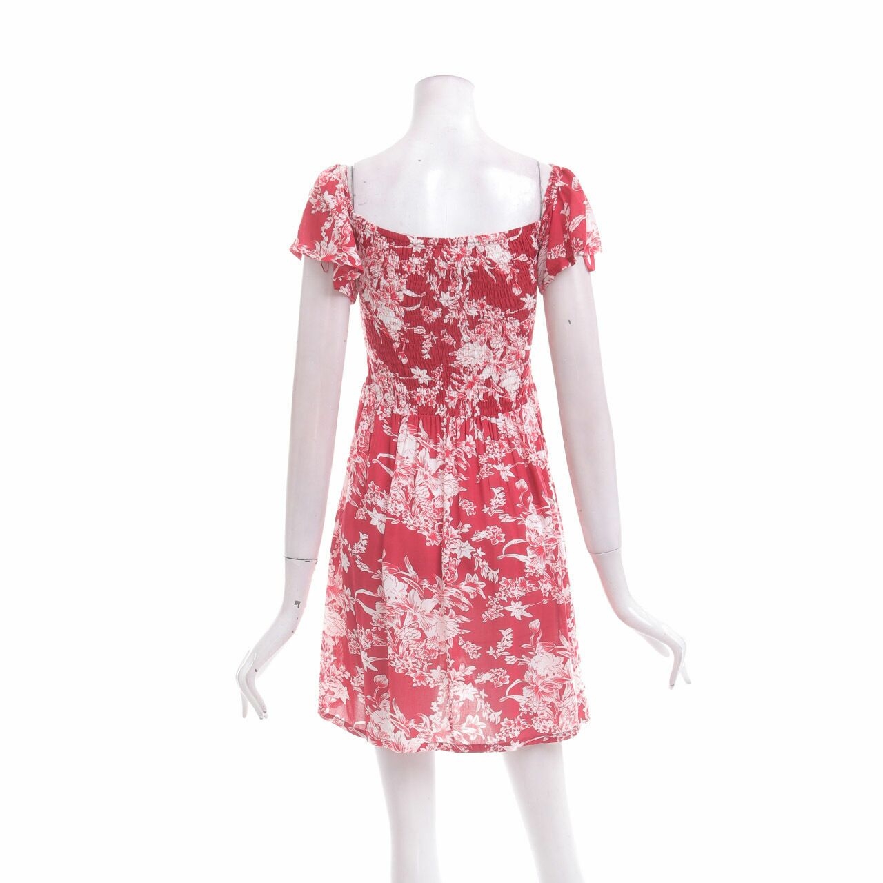 Bamboo Blonde Red Floral Mini Dress