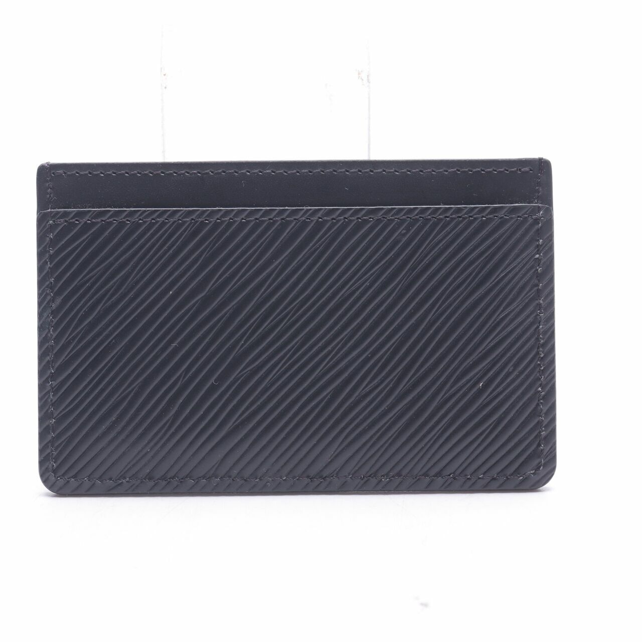 Louis Vuitton Black Art Flower Epi Leather Card Holder Wallet	