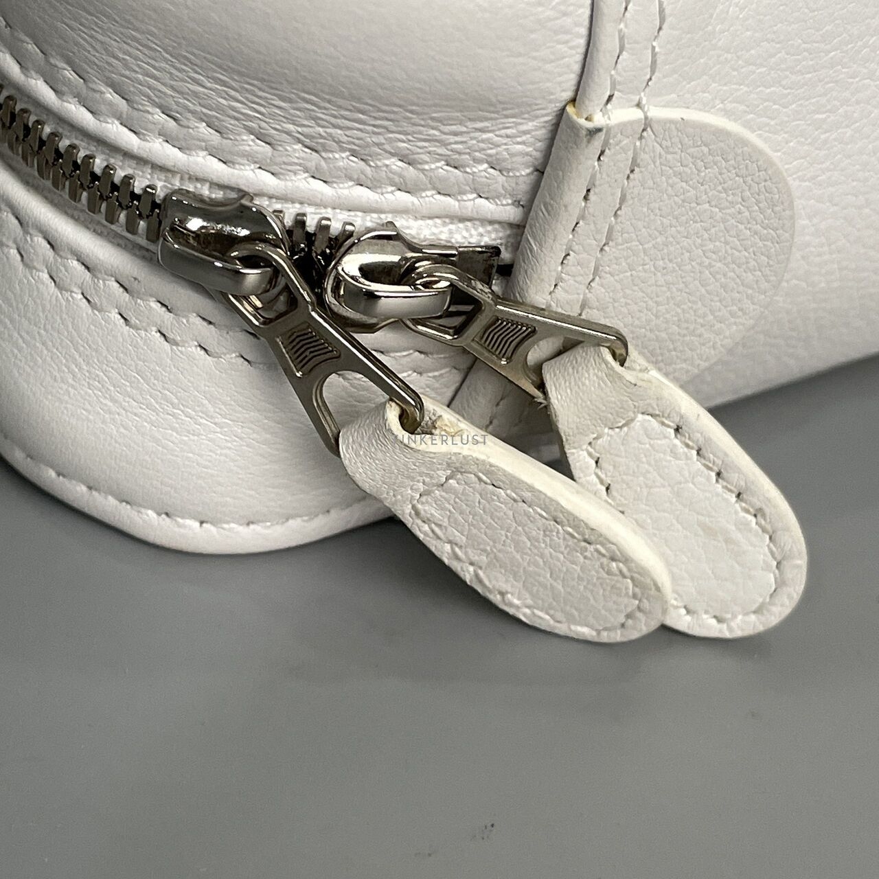 Balenciaga Triangle Chain Duffle XS White Calfskin SHW Tote Bag