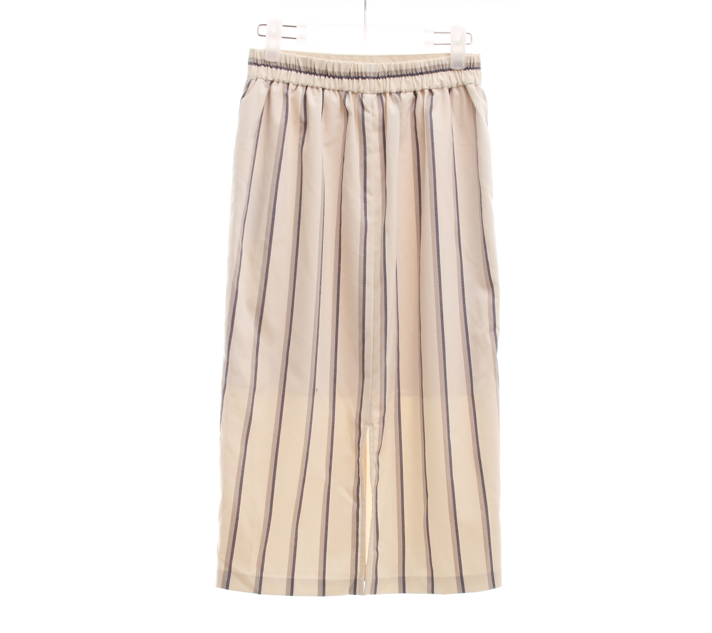 Uniqlo Cream Striped Maxi Skirt