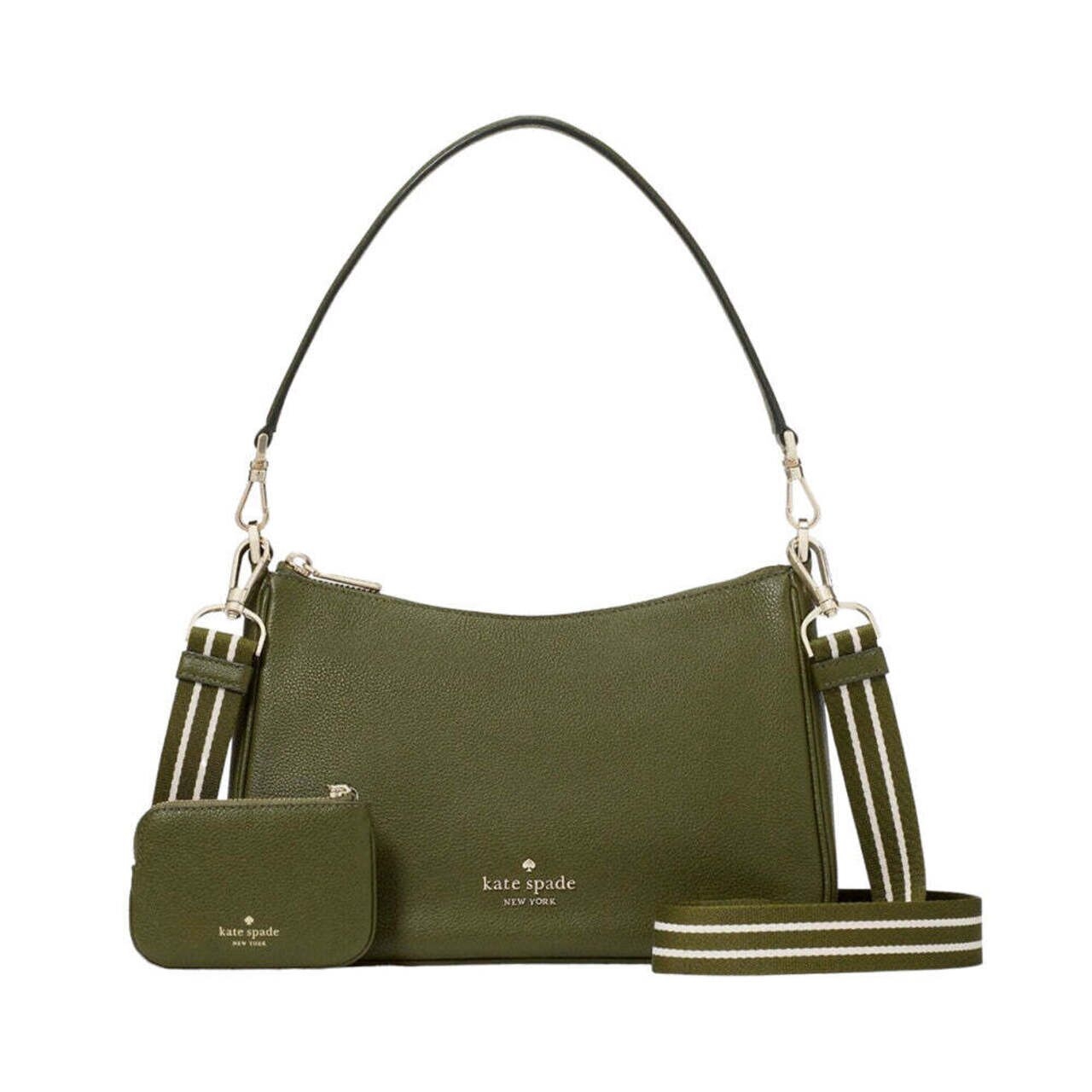 Kate Spade Rosie Shoulder Bag Pebbled Leather Enchanted Green