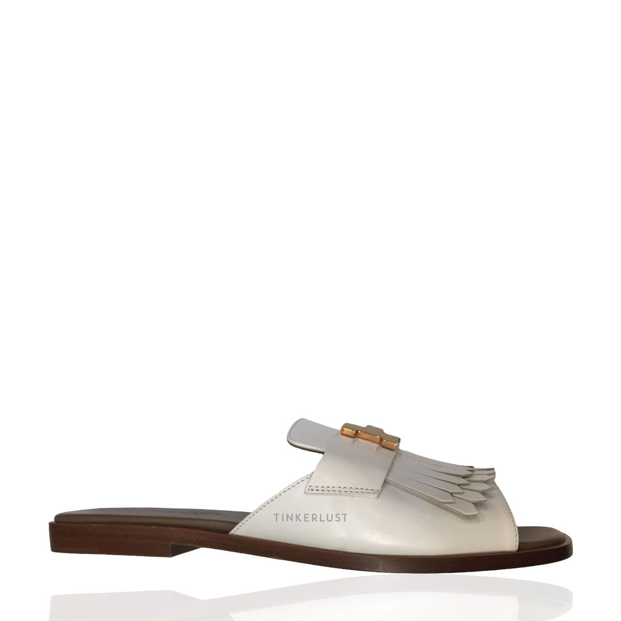 Hermes Taile Blanc LGHW Sandals 