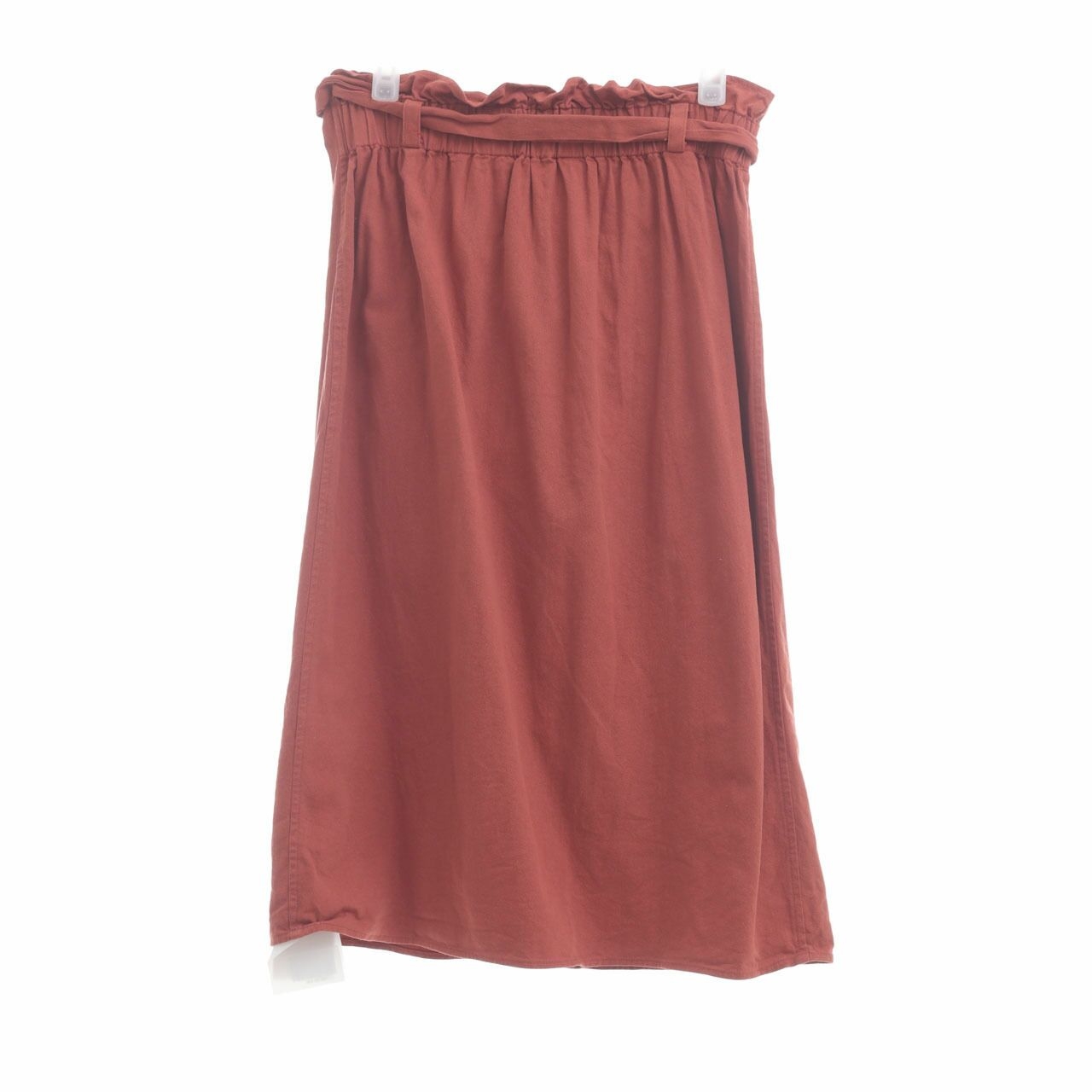 Pomelo. Burnt Orange Midi Skirt 