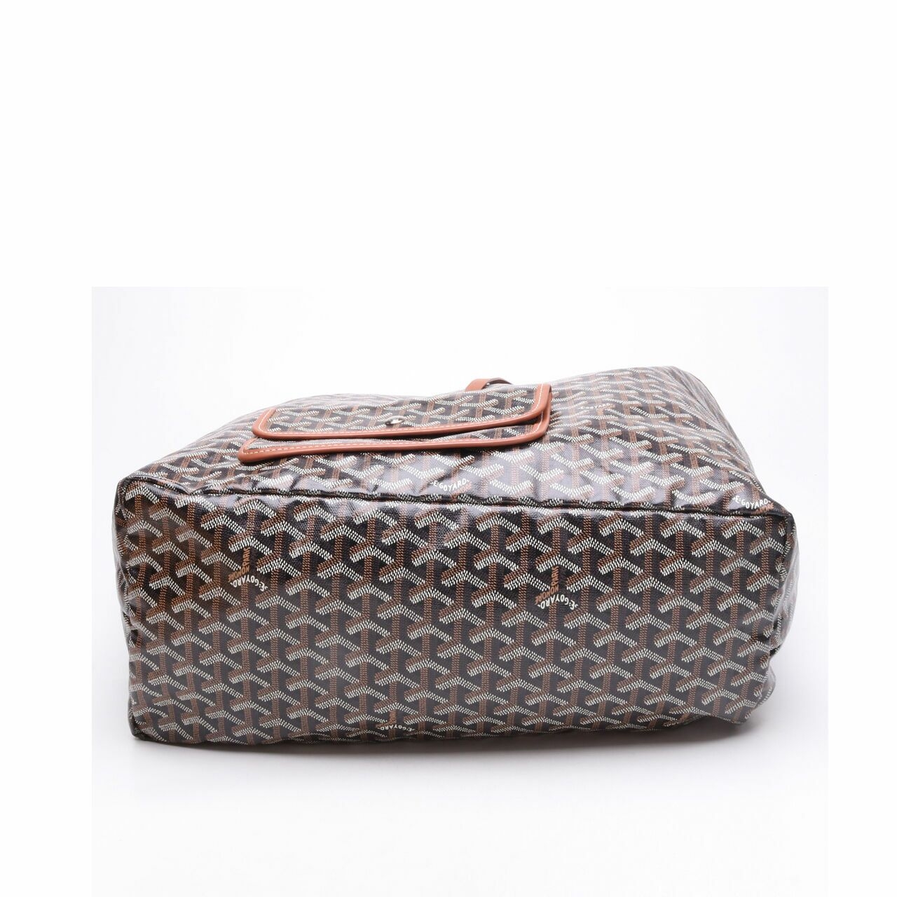 Goyard St.Louis Brown Coated GM Canvas Tote Bag