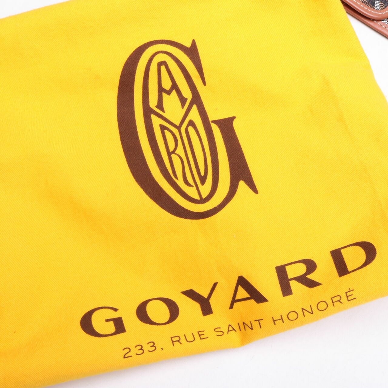 Goyard St.Louis Brown Coated GM Canvas Tote Bag