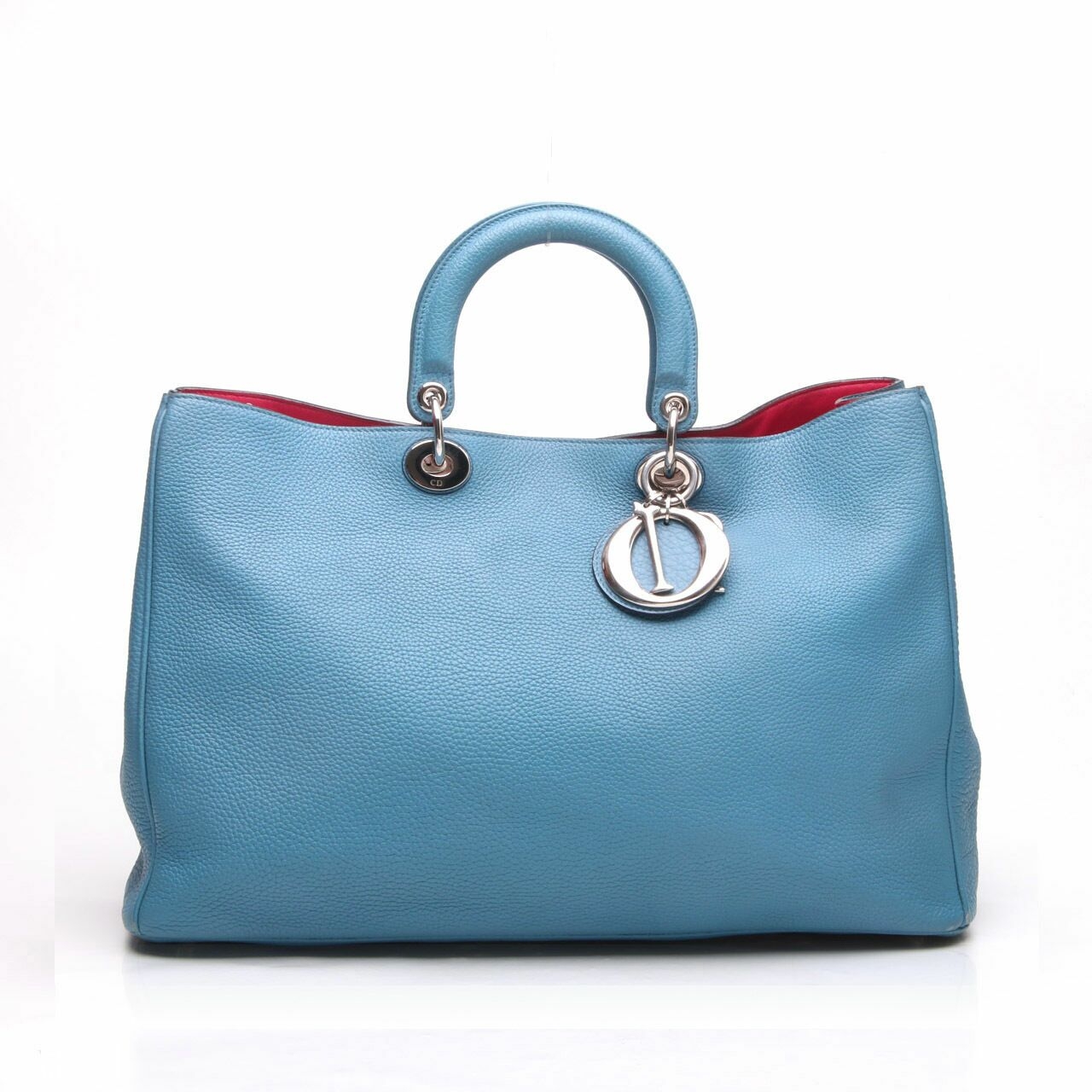 Dior Smooth Calfskin Large Diorissimo Tote Blue	