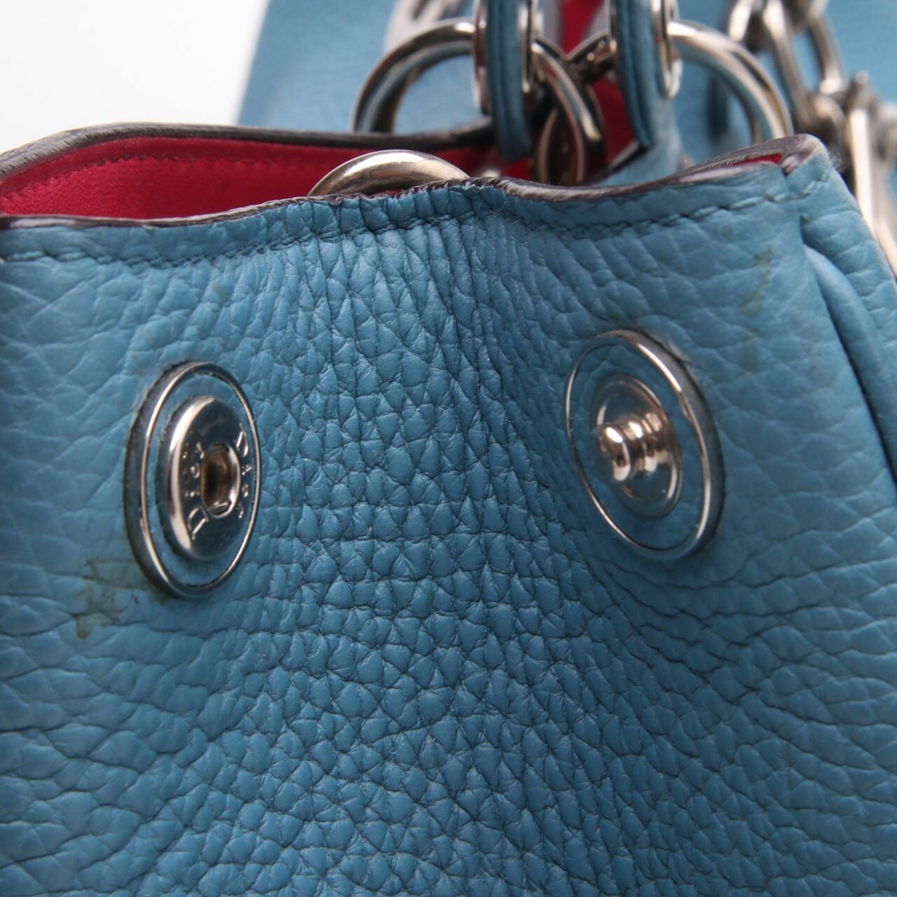 Dior Smooth Calfskin Large Diorissimo Tote Blue	