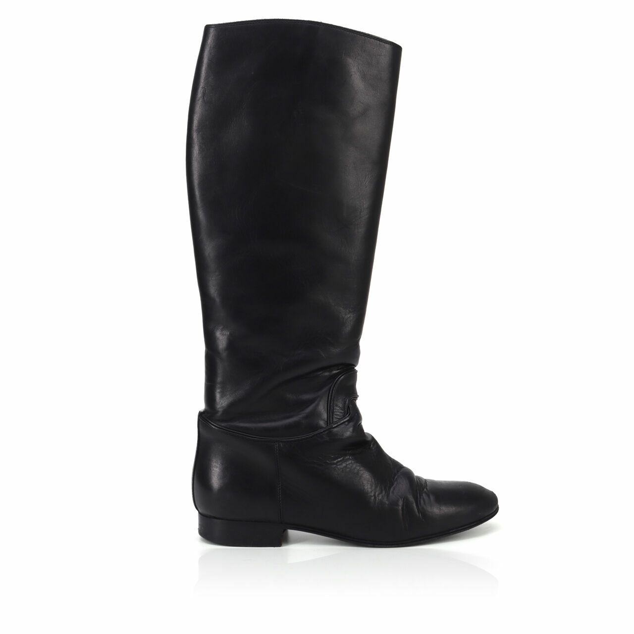 Bottega Venera Black Leather High Boots