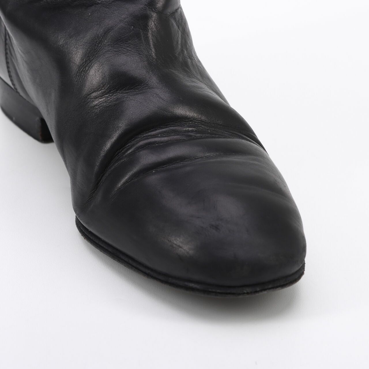 Bottega Venera Black Leather High Boots