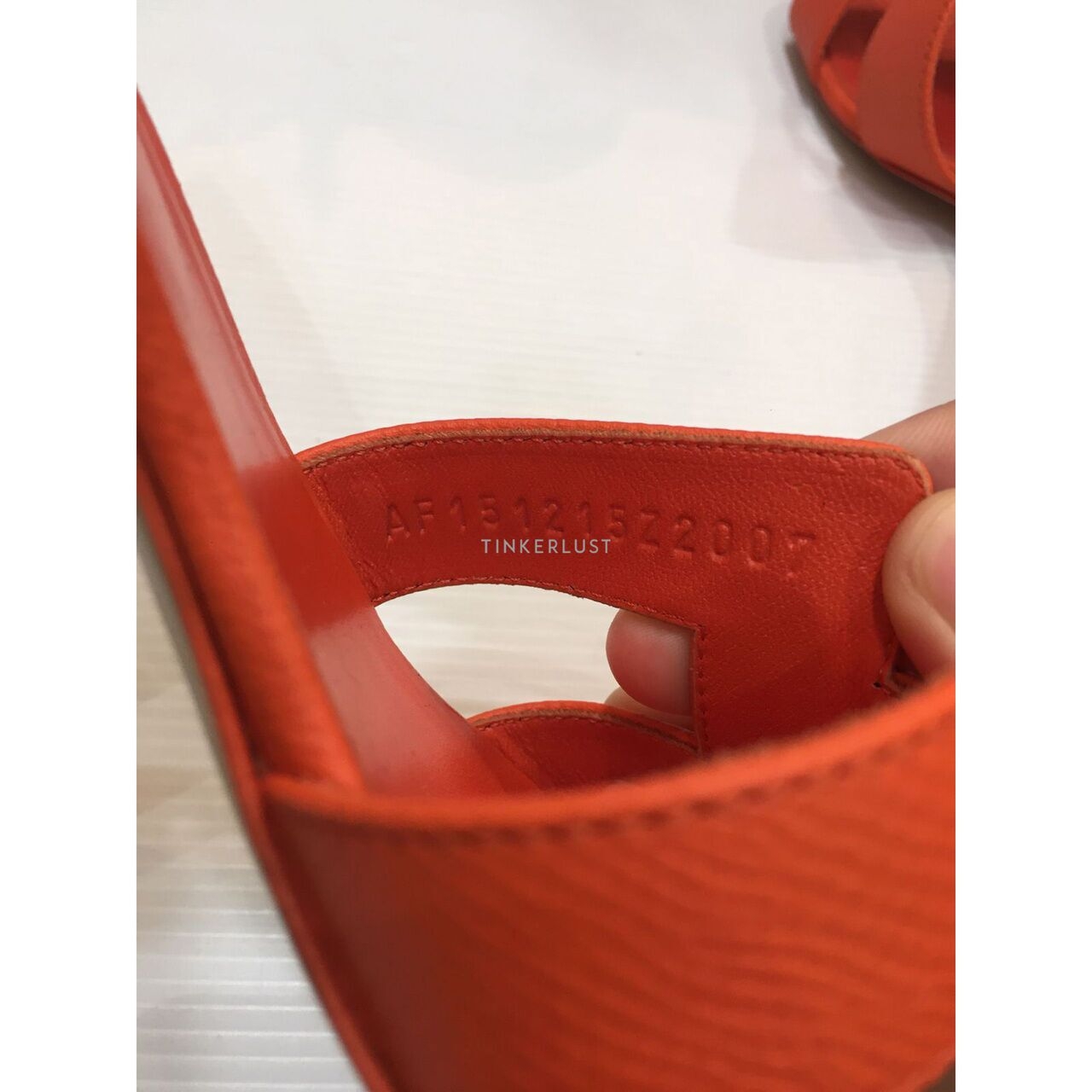 Hermes Oran Oasis Epsom Orange Sandals 