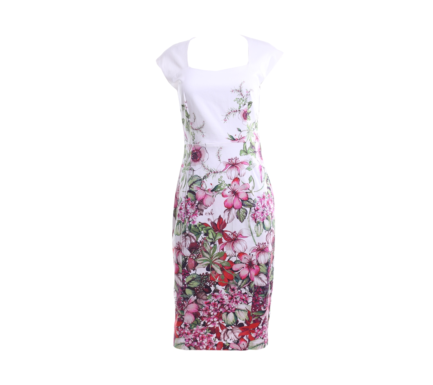 Marks&Spencer Off White Floral Midi Dress